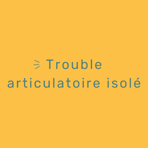 Tr articulatoire isolé
